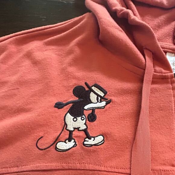 Disney Store Mickey Minnie Retro Embroidered Cropped Top Jacket Shirt Size Small - Picture 6 of 13